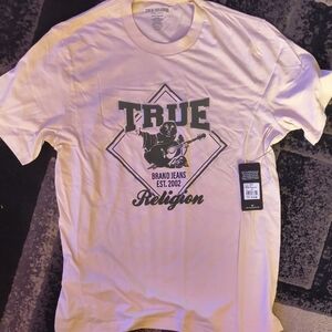 True Religion White Graphic Tee